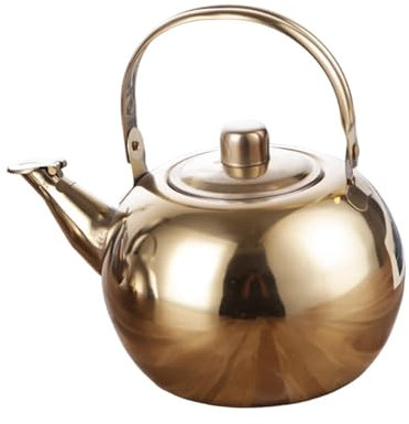 Colcolo Teekanne aus Edelstahl zum Einweichen, Ölkanne mit Filterkaffeemaschine, Tischservierkanne, Kaffeekanne für den Garten, Kochkanne, Teezubereiter, 2L