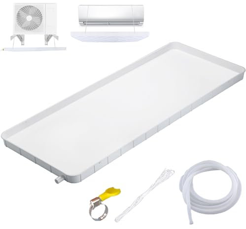 Bandeja de Goteo para Aire Acondicionado, Unidad Externa de Aire Acondicionado Bandeja de Drenaje de Condensado, Kit de Drenaje de Aire Acondicionado de Ventana(3-5P-1000cm Hose)