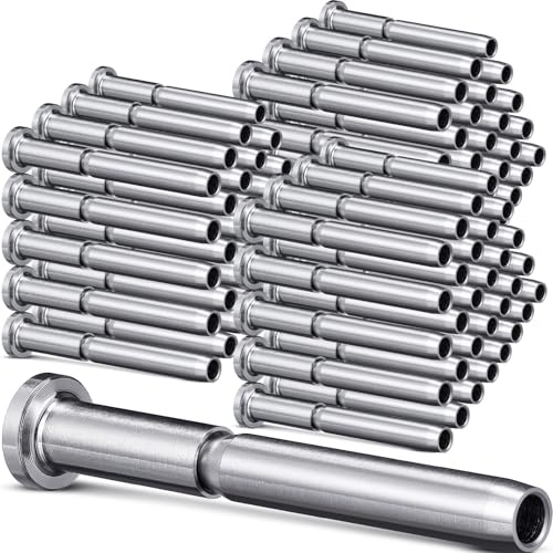 Blulu Kit di 80 cavi invisibili, in acciaio inox T316, ricevitore invisibile da 0,5 cm e estremità a perno a pressare, tenditore da 0,3 cm per pali in legno/metallo, hardware per ringhiere (argento)