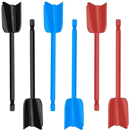 6 PCS Paint Mixer for Drill Mixer Attachment Epoxy Mixing Paddle Reusable Paint Stirrer for Drill Paddles for Painting Ceramic Glaze