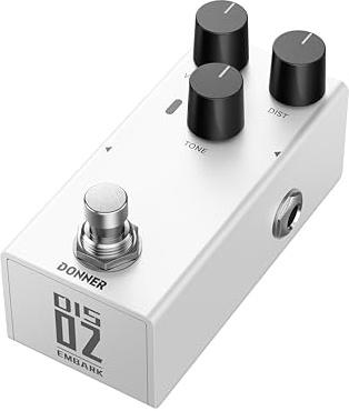 Donner EMBARK 02 - Pedal de guitarra de distorsión, carcasa personalizable, diseño sólido y duradero, efecto de distorsión clásico y pesado