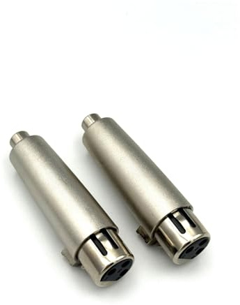 Qczhiwen 2 Stück RCA-zu-XLR-Buchse auf 3-polige Cinch-Buchse, Audio-Mikrofon-Adapter, XLR-zu-Cinch-Konverter-Adapter
