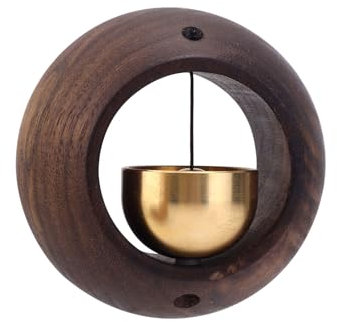 Cloche de Commerçant pour Ouverture de Porte, Carillon de Porte Magnétique Simple Sonnette en Bois Décoration pour Entreprise Bureau à Domicile Café Porte d'Entrée Réfrigérateur Cadeau Unique