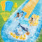 Charmofun 700cm/22.97in Tobogán de Agua Niños, 1.8m Doble Tobogán de Agua y 2 Bodyboards, Juguetes de Verano Exterior Jardín Playa para Niños