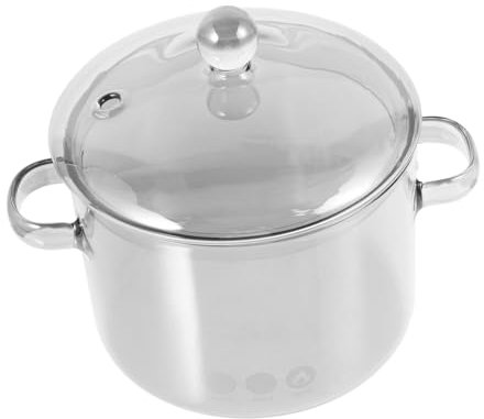 SOIMISS Pentola Per Stufato in Vetro Con Pentola Per Stufato Da Cucina Resistente Al Calore