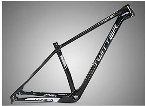 HSIRYAOHD 27,5er 29er Mountainbike-Rahmen 38,1 cm/43,2 cm/48,3 cm/48,3 cm XC Hardtail-Fahrrad, Kohlefaserrahmen, QR 135 mm, Scheibenbremsrahmen, Innenführung (Farbe: Schwarz, Größe: 73,2 x 43,2 cm)