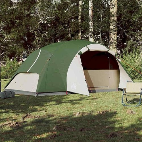 Tenda familiare con ventilazione per 8 persone, impermeabile e verde, ideale per campeggio e avventure all'aria aperta con tutta la famiglia