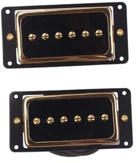 Goldener für Tonabnehmer Gmb210 P90 E-gitarre Gitarren | Metallausführung mit Rahmenabdeckung, Hals und Steg Satz, Geeignet für Pedal Steel Gitarre