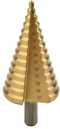 Brocas for metal, brocas escalonadas con ranuras en espiral, brocas escalonadas de 4,5 mm, broca cónica de acero, cortador de metal.