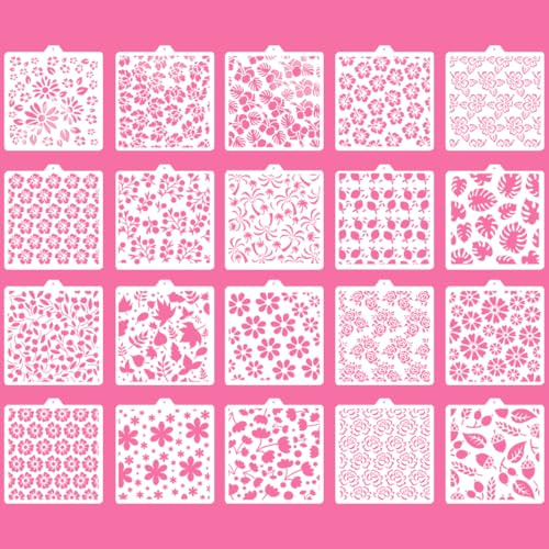 9 pcs Cake Stencils Cake Decorating Cake Molds Cookie Stencils Decorating Tools for Cake Baking Decorating Supplies (20pcs)
