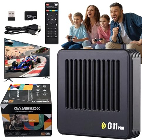 Retrowave G11 Pro, 128GB 40000+ Spiele Retro Spielekonsole für TV, 40+ Emulatoren Retro Konsole Unterstützt, Spielekonsole für Fernseher mit Dual 2.4G Wireless Controllers