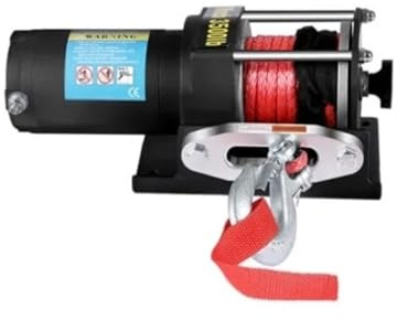 12V Verricello Elettrico 4WD 3500LB Recupero Auto Corda Sintetica Telecomando Senza Fili