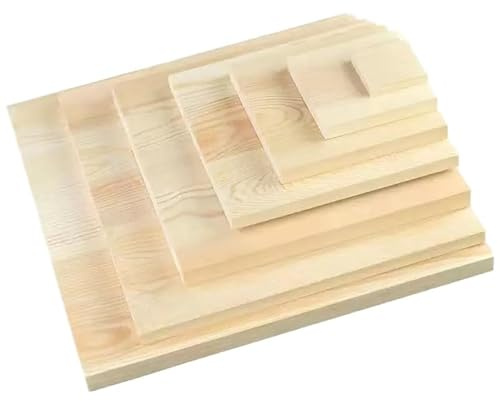 Panneaux de contreplaqué de pin, Feuilles de bois pin for modèles bricolage, épaisseur 3mm, 5mm, 8mm, plusieurs tailles(8pcs 200mm x 25mm x 5mm)