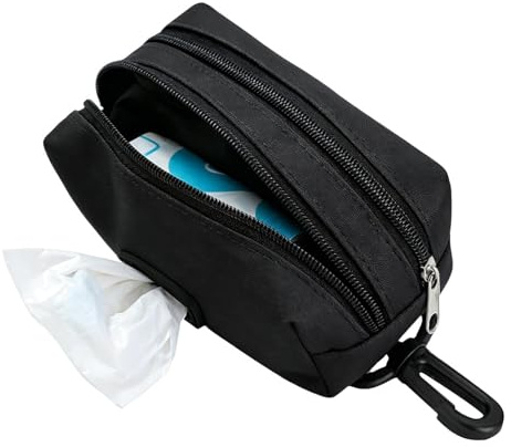 Porta bolsas higiénicas para perros – portátil dividida 2 en 1, porta bolsas higiénicas y premios para perros | para pequeños grandes uso interior exterior jardín viajes paseos adiestramiento