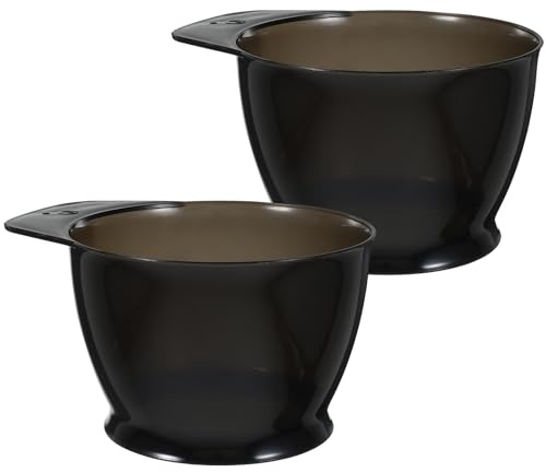 DIYEAH Cuencos para Teñir el Cabello de Plástico Reutilizables Juego de 2 Fondo Escalado Antideslizante y Coloración Fácil en Casa para Salón Profesional