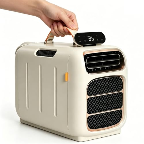 smafoseedding Aire Acondicionado Portátil De Viaje para Autocaravanas Y Furgonetas Camper, Aire Acondicionado Móvil De 4700 Btu, Enfriador De Aire Portátil, 45 Db, con Control Remoto Cooling
