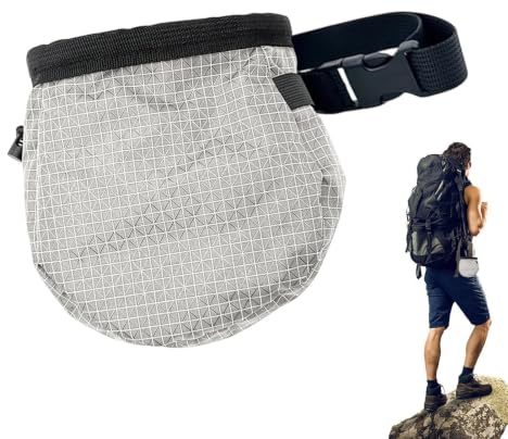 Chalk Bag stor hink med bred åtkomst och dragkedjeficka | Inomhus klättring chalkbag för tyngdlyftning, vandring, träning, barn, kvinnor och