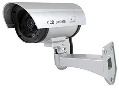 ETOPARS Silver Fake Dummy Security CCTV Camera Waterproof IR LED Outdoor Indoor Surveillance