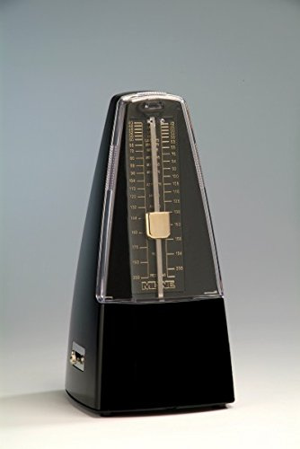 Metronom Pyramidenform Mechanisch mit Glocke -Schwarz-