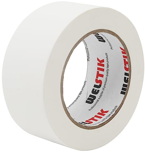 WELSTIK Thin Gaff Tape 50MM*30.2M Gaffa Tape Matt Cloth Tape, White