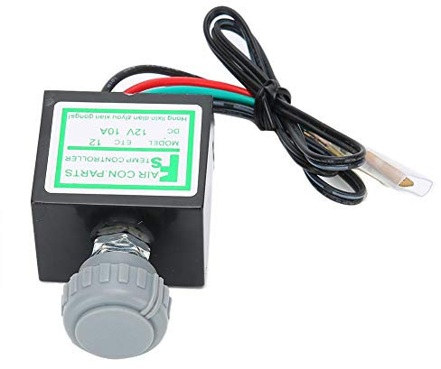 Aramox Interruttore di Temperatura A/C, termostato elettronico per Auto 10A Interruttore di Controllo della Temperatura elettronico Accessorio Automatico(12V)