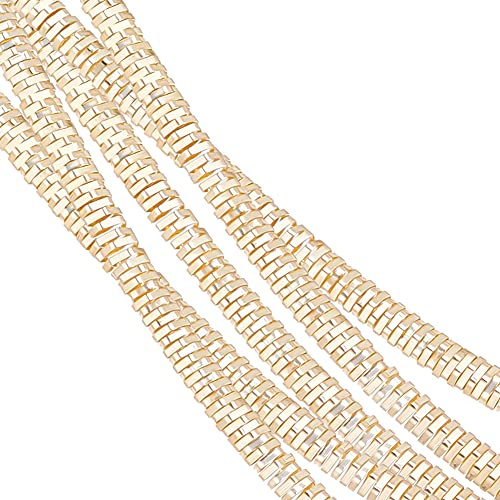 BENECREAT 1mm / 18 calibrador francés Alambre metálico Brillante con Alambre de Oro Espiral de Oro con Caja de Almacenamiento para Bordados de Abalorios y decoración de Ropa, Oro Brillante