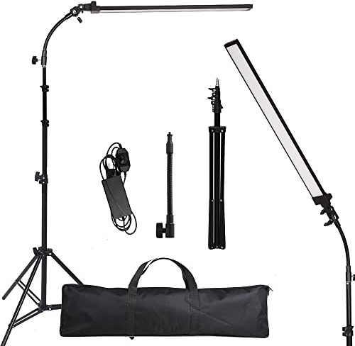 GSKAIWEN Photography Studio LED Lighting Kit with Light Stand Bag Soft Tube for Beauty, Eyebrow, Tattoo, Makeup, Dentistry, Eyelash, Portrait, Product Photography Fill Light