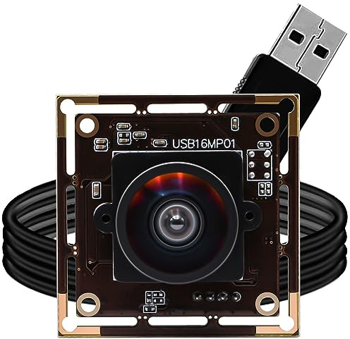 Svpro 16MP USB Kamera für Computer - Weitwinkel Board für 3D-Drucker, 1/2.8 CMOS IMX298 UVC USB2.0 OpenCV LightBurn, USB-Industriemodul Mit 1m Kabel