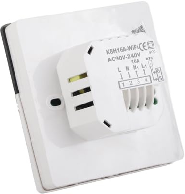 Focket Thermostat Programmable pour la Maison, Thermostat Numérique Synchronisation Intelligente, Contrôle des Clés, Thermostat pour Hôtels Villas Appartements Immeubles de Bureaux
