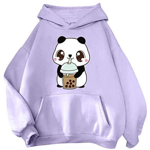 Pullover Teenager Mädchen Kawaii Hoodie Herbst Winter Kapuzenpullover Damen Sweatshirt Kapuze Sport Warme Oberteile Kapuzenpulli Kreativer Süßer Cartoon Bequeme Langarm Warm Outwear