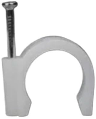 48 Stück PVC-Rohrschelle, 16/20 mm, Nylon-Stahlnägel, Kabelklemmen, Draht, Wandbefestigung (Size : 16mm white)