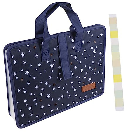 FUNOMOCYA Dokumenten Tasche Mit 13 Fächern Ordner Organizer Aus Oxford-stoff Und Verdicktem Kunststoff Robust Und Langlebig Mit Griff Für Unterwegs