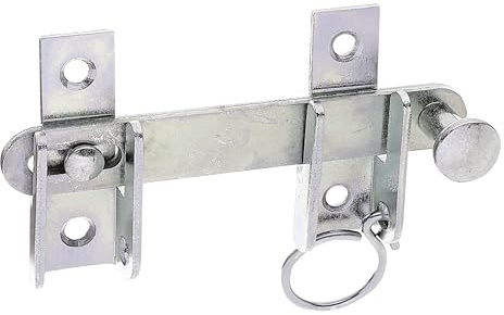Alberts 845445 Fermeture de volet fléau | avec dispositif d'arrêt | électro-galvanisé, passivé à couche épaisse | taille 120 x 65 mm | kit de 20