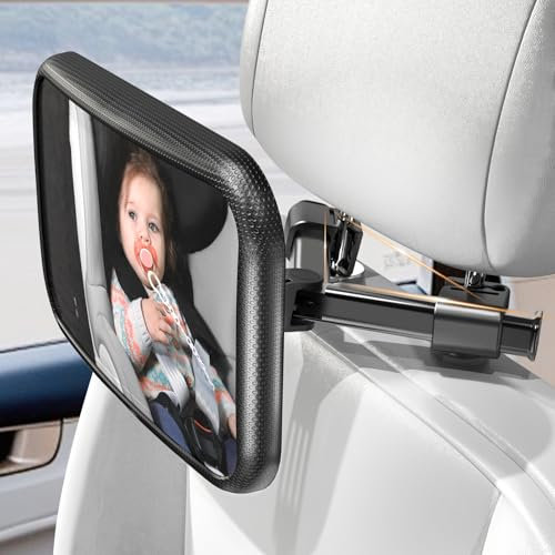 Spiegel Auto Baby Rückbank – Klarer Blick Auf Autospiegel Rücksitz – 360° Drehung, Bruchfestes, Baby Autospiegel Mit Hook-Clip-Design Passend Für Die Meisten Fahrzeuge