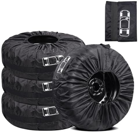 SilverChry Borsa Pneumatici Auto, Copriruota Scorta, Copriruota Auto Copertura, Copriruota Roulotte, Copertura Ruota Scorta Auto, Impermeabile Copri Pneumatici, Pneumatici Copertura Antipolvere