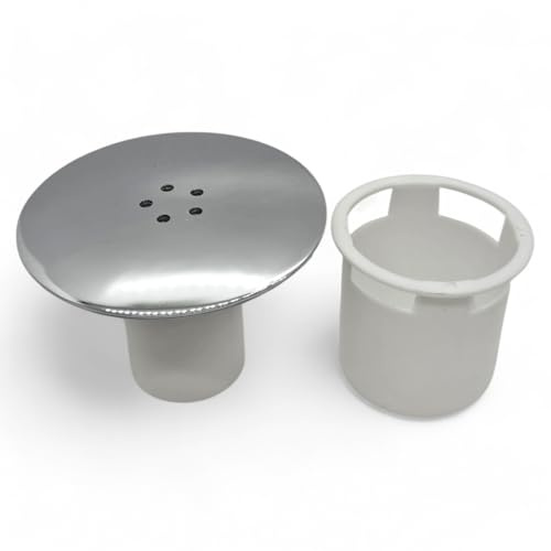 Duraplast UK Tappo di ricambio universale per scarico doccia, 90 mm, finitura cromata, diametro 115 mm e raccogli capelli rimovibile, si adatta a piatti doccia standard del Regno Unito, facile