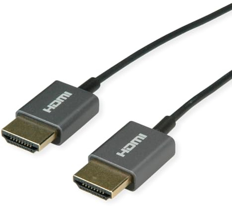ROLINE Cavo HDMI Ultra HD 4K con Ethernet, ST/ST, ultra sottile, coassiale, nero, 2 m