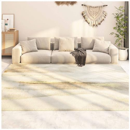 Alfombra de lana de cordero sintética suave, texturizada y fácil de limpiar, diseño antideslizante para sala de estar y dormitorio, perfecto para zonas de alto tráfico, decoración del hogar