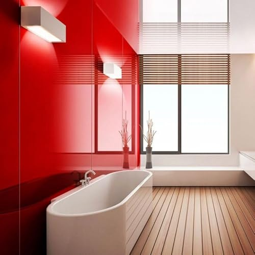 4 x Red Pearl Shower Wall Panels 250mm x 2700mm x 5mm, Easy to Install 100% Waterproof & Heat Resistant PVC Ceiling Panels