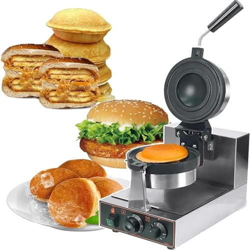 Macchina per waffle, pressa elettrica per hamburger, macchina per waffle elettrica per hamburger, macchina per waffle commerciale, pressa per panini antiaderente a testa singola, macchina pe