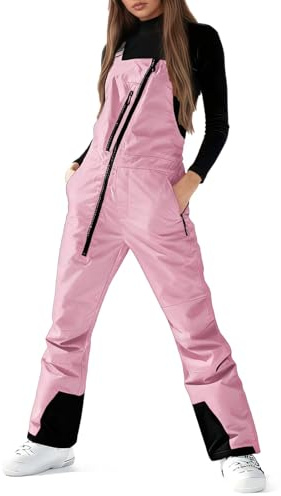 LOKLNEYK Tuta da Sci Donna - Pantaloni Sci Donna Taglie Forti Snowboard Completo Completa Montagna 2 Pezzi Calda Curvy Set Trekking Abbigliamento 2#Rosa 3XL