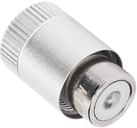 Bombilla LED de 3 W con base P13.5S, bombilla de linterna de alto brillo, repuesto de faro de haz ancho para linterna eléctrica, disipación de calor en aluminio de aviación (S015 blanco frio)