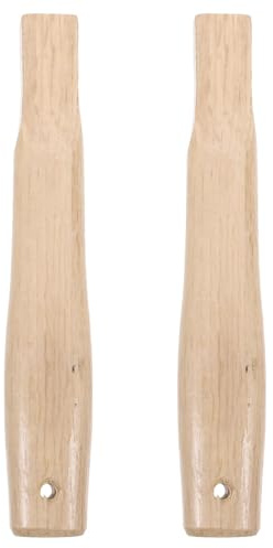 HEANUJJ 2pcs Wood Hatchet Handles with Ergonomic Shape and Rectangular Hole Design, Replacement Ax Handles for Camp Hammer and Carpenter Hammer, Comfortable Grip for Construction Repair