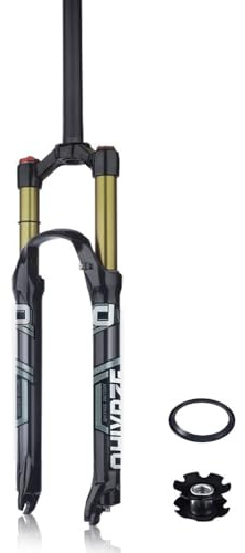 LHHL Mountainbike Federgabel 26 27,5 29 Zoll MTB Luftgabel 120mm Federweg Fahrradgabel 1-1/8 Gerade Vorderradgabel QR 9×100mm Manuelle/ferngesteuerte Sperre Schwarz Gold(Manual,26'')