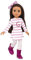 Glitter Girls Puppe Sarinia – Bewegliche 36cm Puppe mit Kleidung, Zubehör und langen Haaren zum frisieren - Spielzeug ab 3 Jahren (6 Teile), Pink-white