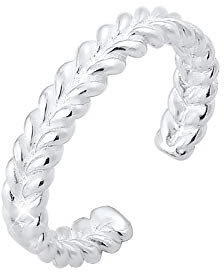 Elli Ring tåring flätad geo sommar strand 925 silver, Sterlingsilver, Utan