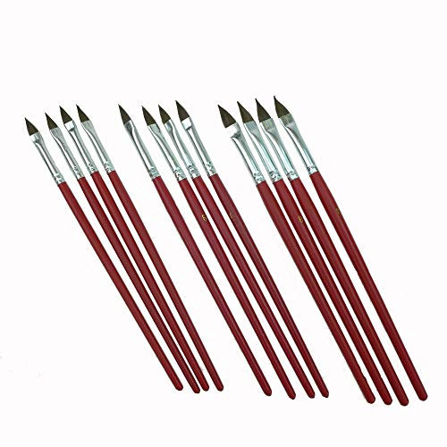 ROTIX Ausbesserungspinsel 12-teiliges Set | Feinhaarpinsel je 4 Stück Gr. 4-6- 8