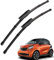 Scheibenwischer Für Auto Scheiben Wiper Blades Für Smart fortwo A453 2014-2017 Wischerblatt Vorne Wischblätter Gummi Windshield Wipers 500mm+350mm fit Bajonettarme
