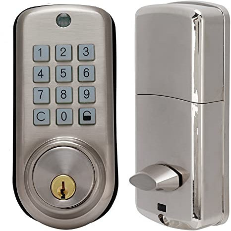 Ensemble de serrure de porte d'entrée sans clé Serrure à code mécanique numérique Serrure mécanique de porte Serrure mécanique à bouton pour garage hôtel bureau studio entrepôt