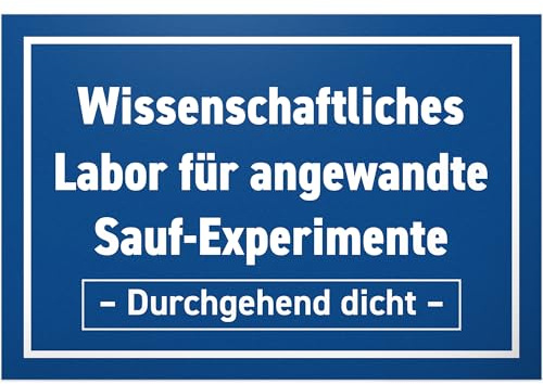 DankeDir! Labor Sauf-Experimente - Schild 30 x 20 cm - lustiger Spruch für ihn JGA Geschenk Männer Party - Alkohol Partydeko Geburtstagsdeko Geburtstagskgeschenk Geschenkidee